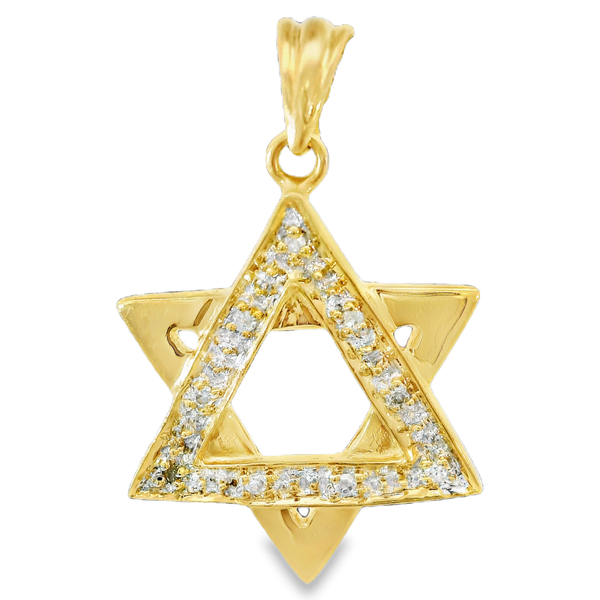 14KTT Star of David Pendant with 0.05ctw Diamonds Chipper's Jewelry Bonney Lake, WA