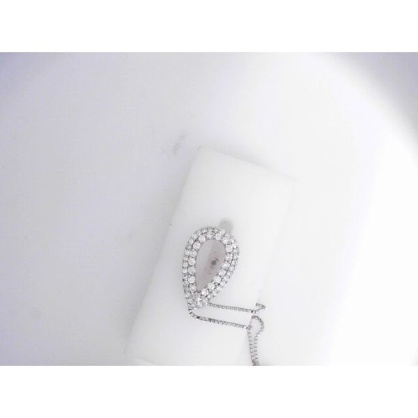 14KW Pendant w/ Pear Halos of Round Brilliant Cut Diamonds 21