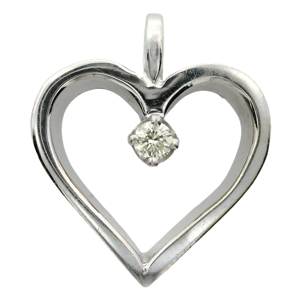 14KW Diamond Heart Pendant 0.04ctw. Chipper's Jewelry Bonney Lake, WA