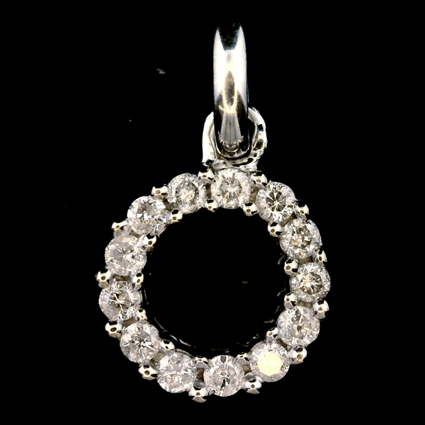 14KW Diamond Circle Pendant 0.22ctw (Estimated). Chipper's Jewelry Bonney Lake, WA
