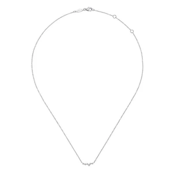 14K White Gold Diamond Constellation Bar Necklace Image 2 Chipper's Jewelry Bonney Lake, WA