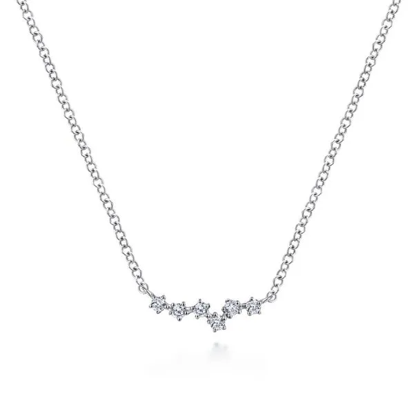 14K White Gold Diamond Constellation Bar Necklace Chipper's Jewelry Bonney Lake, WA