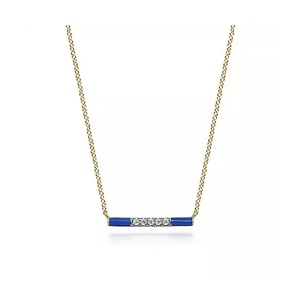 14K Yellow Gold Diamond Bar Necklace Chipper's Jewelry Bonney Lake, WA