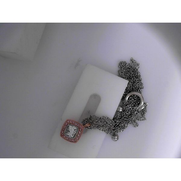 Diamond Halo Pendant Approximately 1.20ctw with 18 Inch 4-Row Cable Chain Chipper's Jewelry Bonney Lake, WA