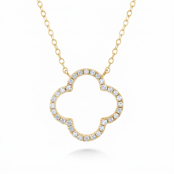 10KY Diamond Clover Necklace Chipper's Jewelry Bonney Lake, WA