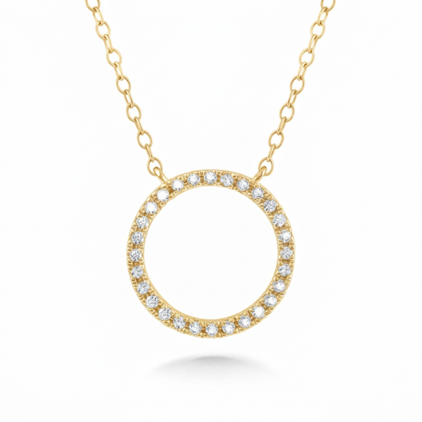 10KY Diamond Circle Necklace Chipper's Jewelry Bonney Lake, WA