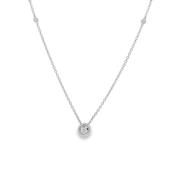 14KW Diamond Bezel Necklace Chipper's Jewelry Bonney Lake, WA