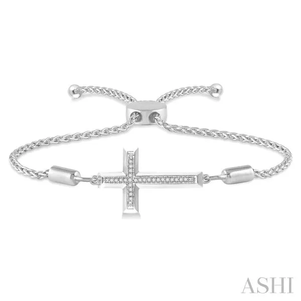 7-Inch Sterling Silver Adjustable Cross Bracelet Chipper's Jewelry Bonney Lake, WA