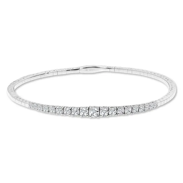 14K White Gold Diamond Flexi Bangle Chipper's Jewelry Bonney Lake, WA