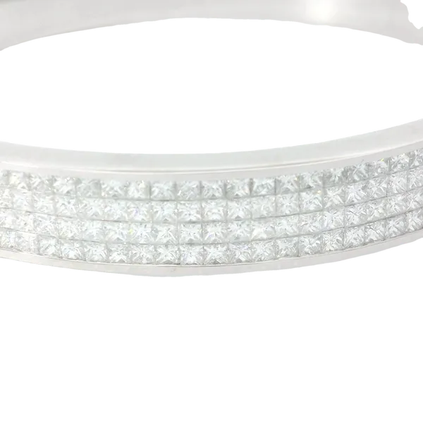 14KW Diamond Invisible Set Bangle Bracelet 4.5ctw VSI F-G Chipper's Jewelry Bonney Lake, WA