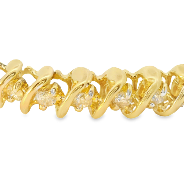 14K Yellow Gold 1.80ctw Diamond Tennis Bracelet Chipper's Jewelry Bonney Lake, WA