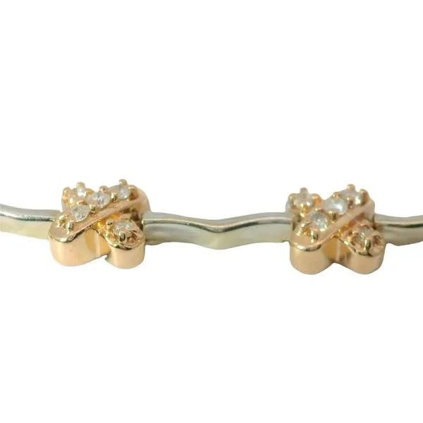 Tri-Colored Diamond X Bracelet in 14K Gold Chipper's Jewelry Bonney Lake, WA