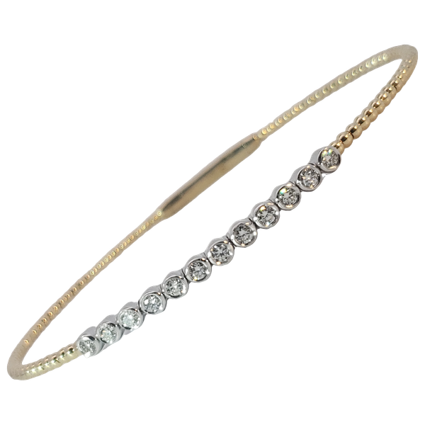 14KY Bezel Diamond Flex Bangle Bracelet .36ctw SI1-23 H-I Chipper's Jewelry Bonney Lake, WA