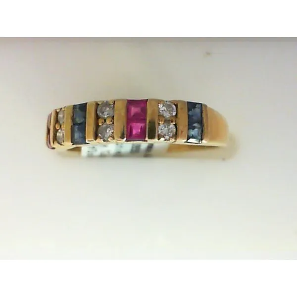 14K Yellow Gold Sapphire & Ruby Fashion Ring Chipper's Jewelry Bonney Lake, WA