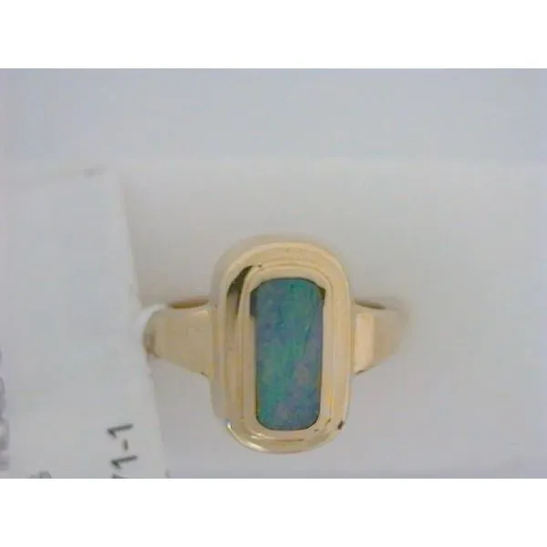 14K Yellow Gold Inlaid Opal Fashion Ring Image 2 Chipper's Jewelry Bonney Lake, WA