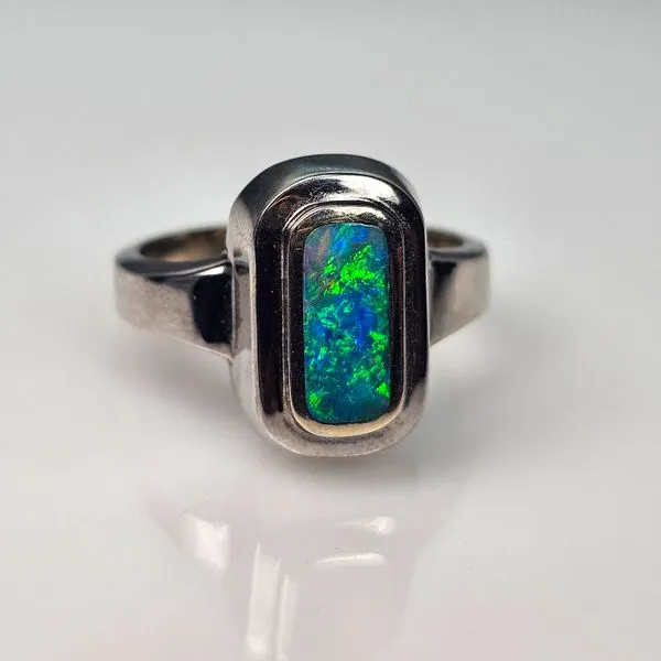 14K Yellow Gold Inlaid Opal Fashion Ring Chipper's Jewelry Bonney Lake, WA