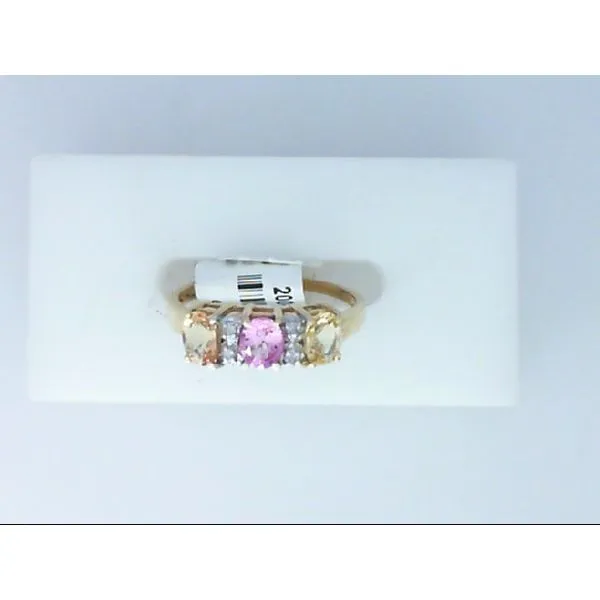 14K Yellow Gold Pink/Yellow Sapphire and Diamond Fashion Ring Chipper's Jewelry Bonney Lake, WA