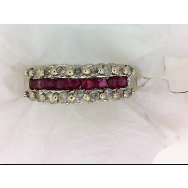 14K White Gold Ruby, Diamond Ring Chipper's Jewelry Bonney Lake, WA