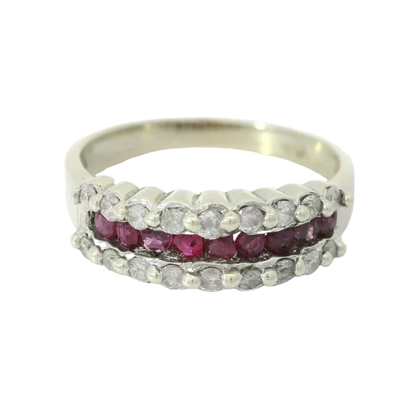 14K White Gold Ruby, Diamond Ring Chipper's Jewelry Bonney Lake, WA