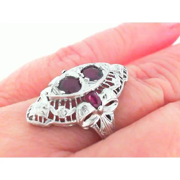 18K White Gold Ruby Ring Chipper's Jewelry Bonney Lake, WA