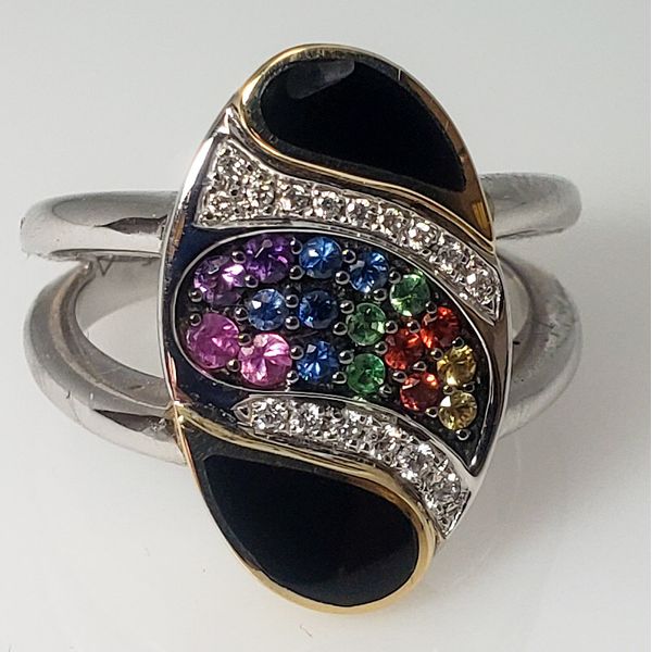 Agate Color Stone & Diamond Ring Chipper's Jewelry Bonney Lake, WA
