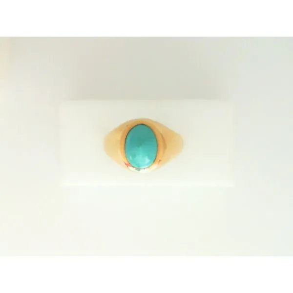 14K Yellow Gold Turquoise Ring Chipper's Jewelry Bonney Lake, WA