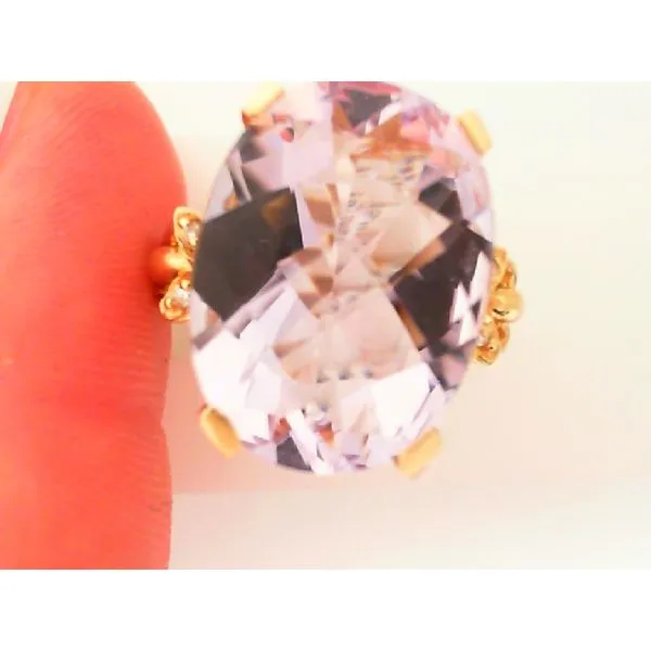 14K Yellow Gold Synthetic Pink Quartz Ring Chipper's Jewelry Bonney Lake, WA