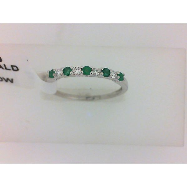 Emerald and Diamond Anniversary Ring Chipper's Jewelry Bonney Lake, WA