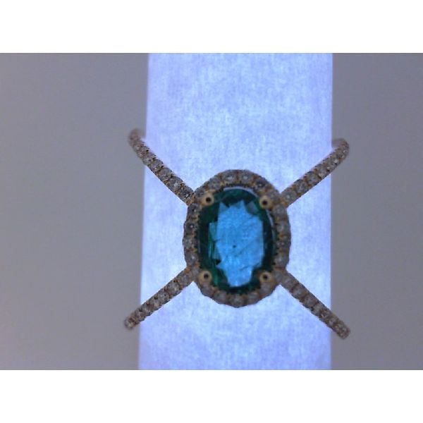 14K Gold Oval Emerald Ring With Diamonds Image 2 Chipper's Jewelry Bonney Lake, WA