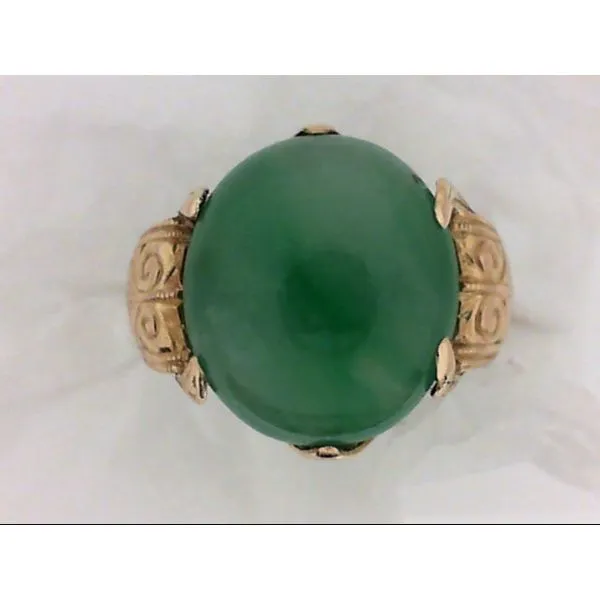 18K Yellow Gold Burmese Jadeite Ring Chipper's Jewelry Bonney Lake, WA