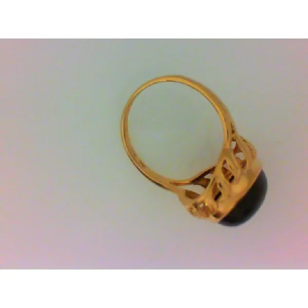 10K Yellow Gold Black Coral Ring Image 2 Chipper's Jewelry Bonney Lake, WA