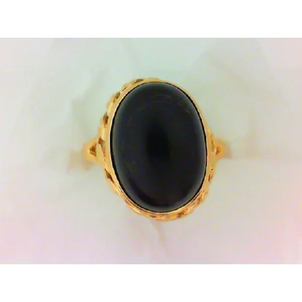 10K Yellow Gold Black Coral Ring Chipper's Jewelry Bonney Lake, WA