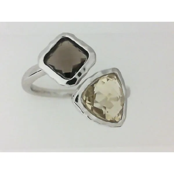 Sterling Silver Honey Citrine and Smoky Quartz Fashion Ring Chipper's Jewelry Bonney Lake, WA
