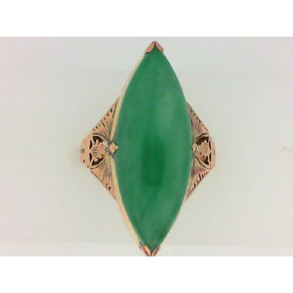 14K Yellow Gold Dyed Jadeite Ring Chipper's Jewelry Bonney Lake, WA