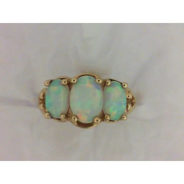 10K Yellow Gold Faux Oval Opal Ring Image 2 Chipper's Jewelry Bonney Lake, WA
