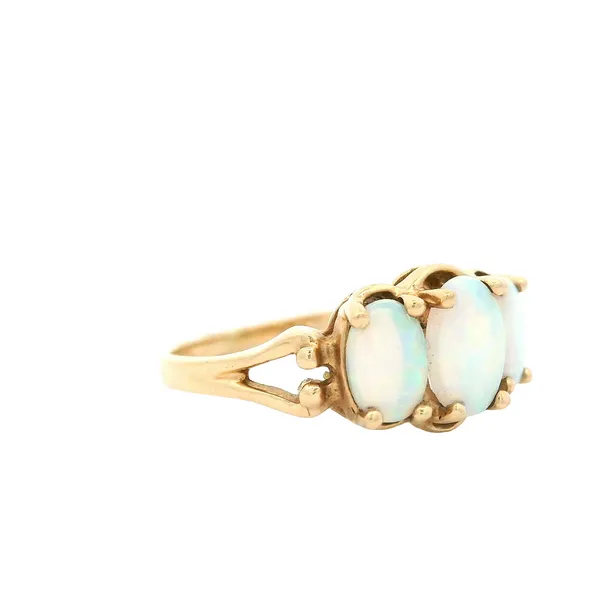 10K Yellow Gold Faux Oval Opal Ring Image 3 Chipper's Jewelry Bonney Lake, WA