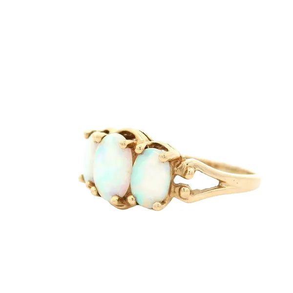 10K Yellow Gold Faux Oval Opal Ring Image 4 Chipper's Jewelry Bonney Lake, WA