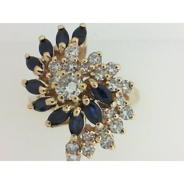 14K Yellow Gold Sapphire, Diamond Ring Chipper's Jewelry Bonney Lake, WA