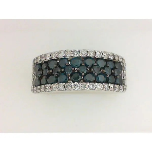 14K White Gold White & Irradiated Blue Diamond Ring Chipper's Jewelry Bonney Lake, WA