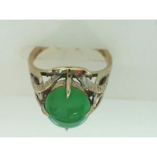 14K White Gold Imperial Jade Ring Image 2 Chipper's Jewelry Bonney Lake, WA