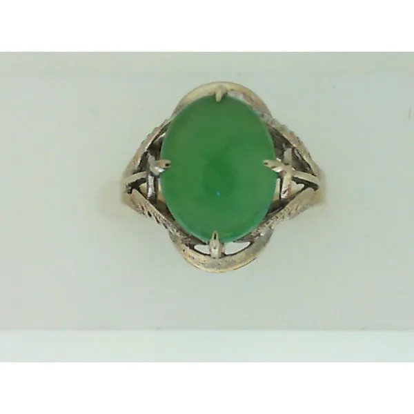 14K White Gold Imperial Jade Ring Chipper's Jewelry Bonney Lake, WA