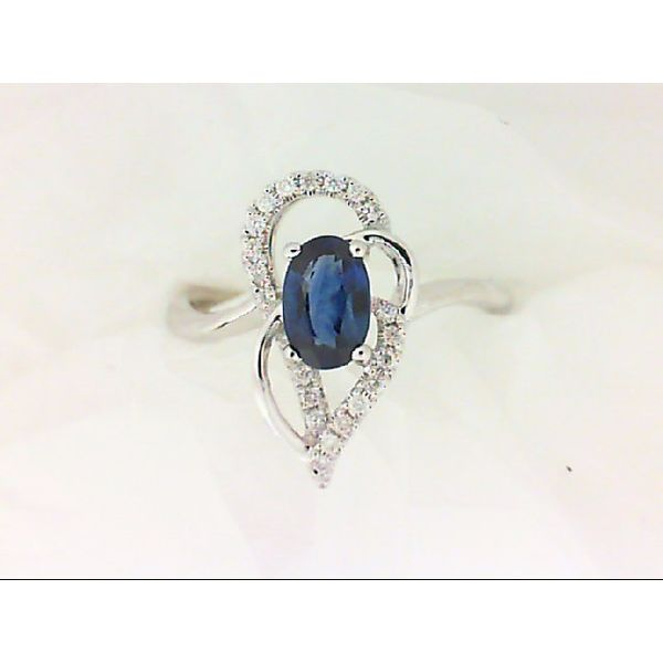 14K White Gold Sapphire Oval Fashion Ring Chipper's Jewelry Bonney Lake, WA