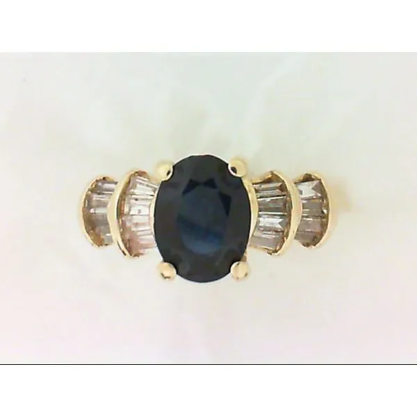 14K Yellow Gold Sapphire Diamond Ring Chipper's Jewelry Bonney Lake, WA