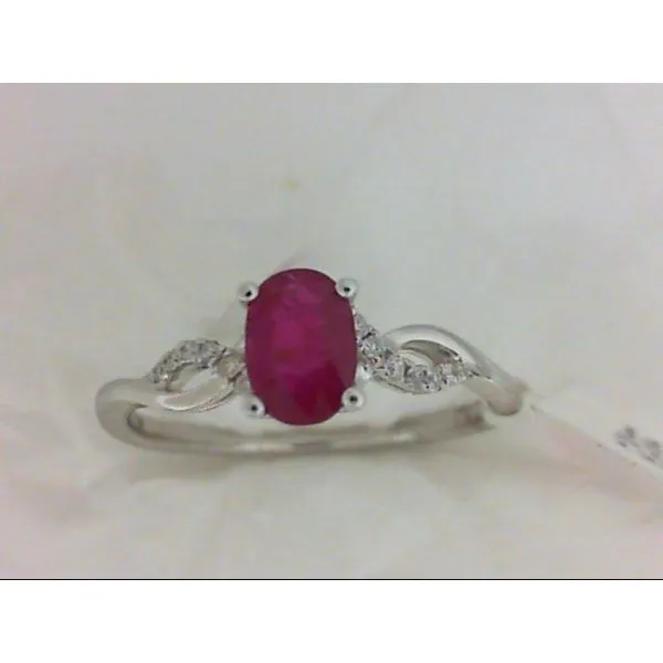 14K White Gold Ruby Oval Fashion Ring Chipper's Jewelry Bonney Lake, WA