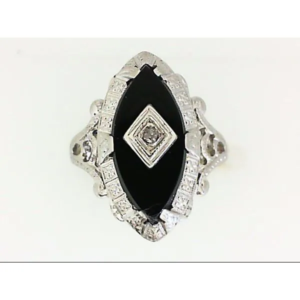 14K White Gold Black Onyx Ring Chipper's Jewelry Bonney Lake, WA