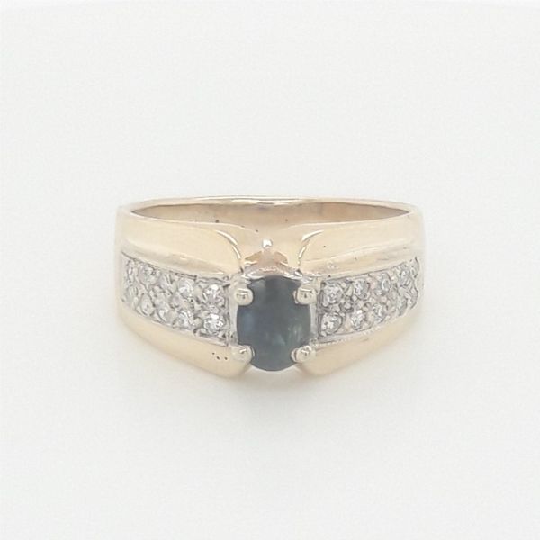14K Yellow Gold Diamond, Sapphire Ring Image 2 Chipper's Jewelry Bonney Lake, WA
