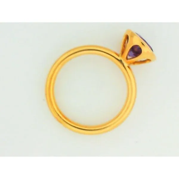18K Yellow Gold Round Amethyst Fashion Ring Image 3 Chipper's Jewelry Bonney Lake, WA