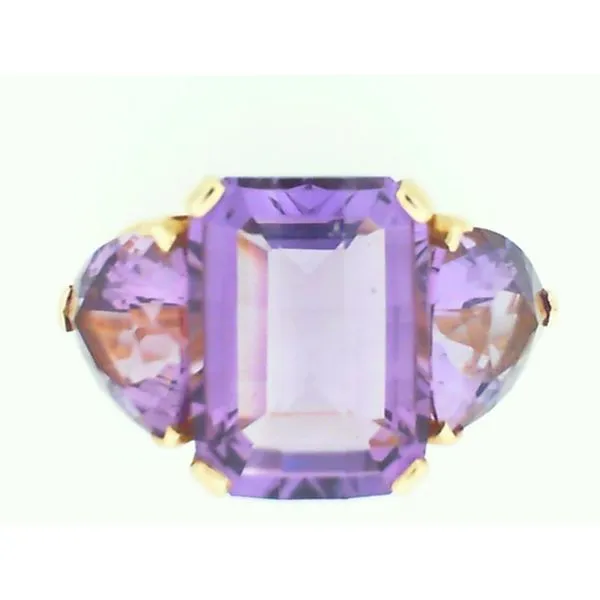 14K Yellow Gold 3-Stone Amethyst Fashion Ring Chipper's Jewelry Bonney Lake, WA