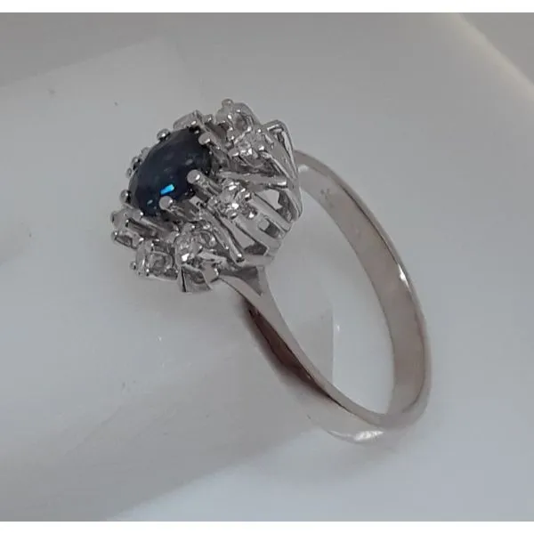 14K White Gold Sapphire and Diamond Fashion Ring Image 2 Chipper's Jewelry Bonney Lake, WA