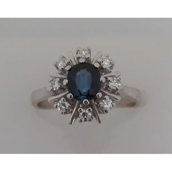 14K White Gold Sapphire and Diamond Fashion Ring Chipper's Jewelry Bonney Lake, WA